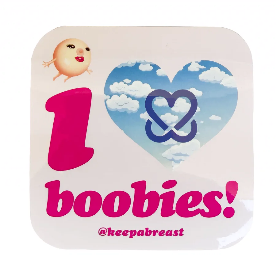 i love boobies! square sticker