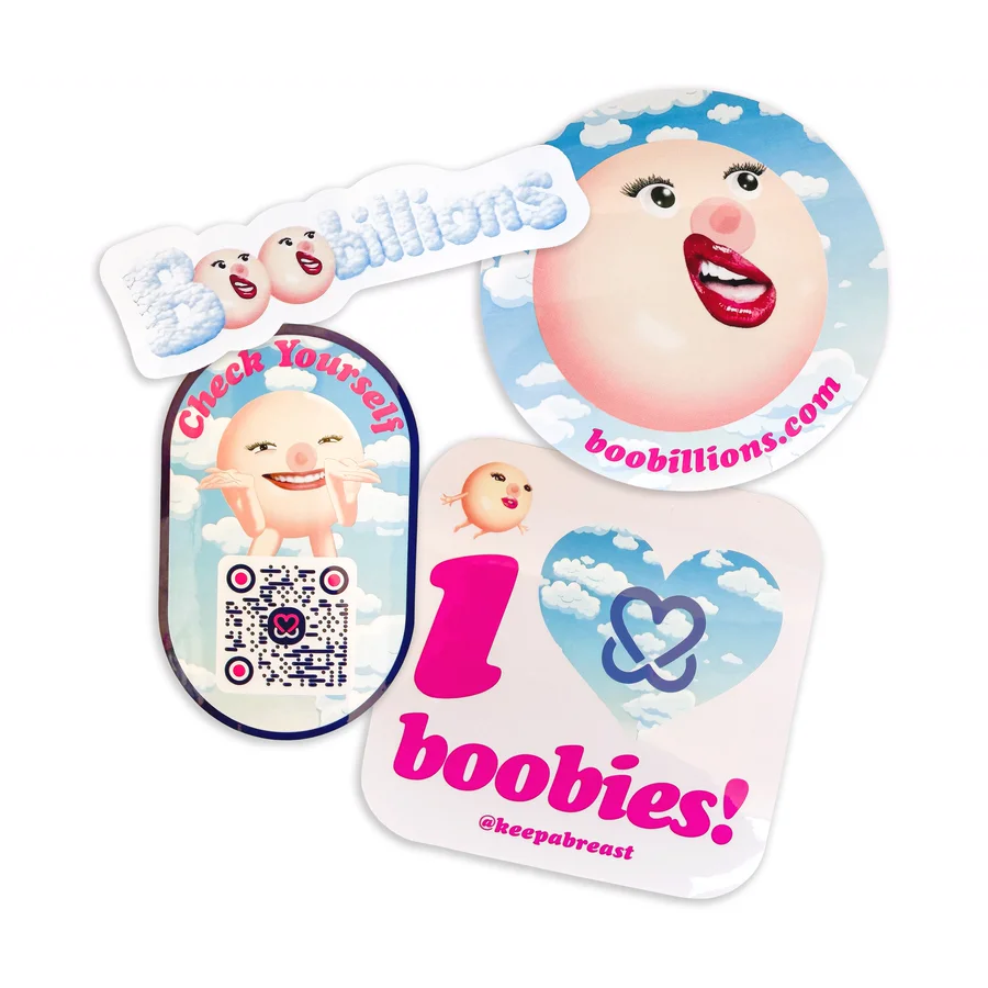 The four exclusive stickers included in every blind bag
